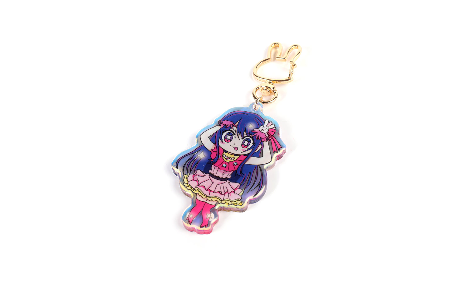 Hoshino Ai Oshi no ko Keychain Epoxy acrylic keychains / Rainbow finish