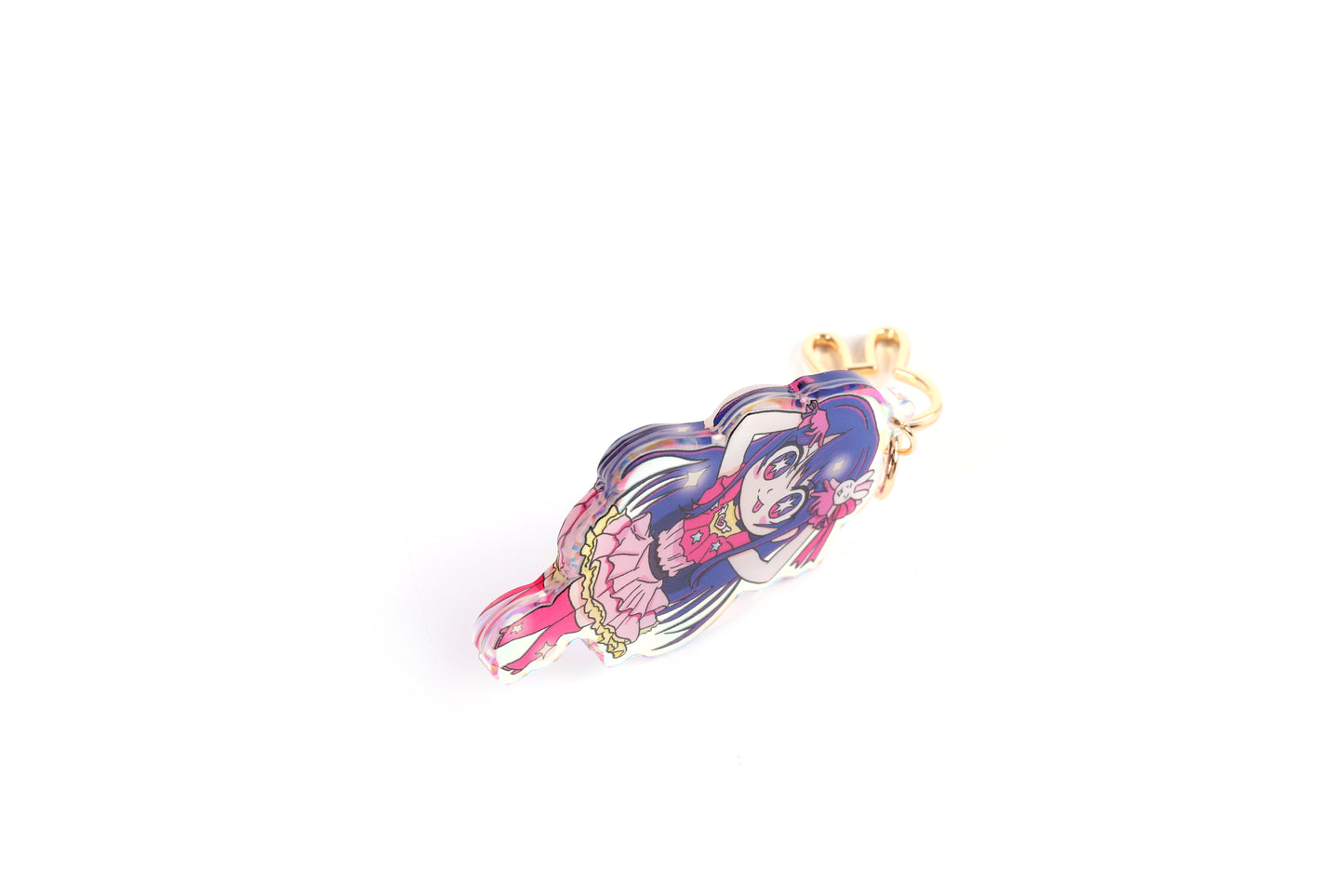 Hoshino Ai Oshi no ko Keychain Epoxy acrylic keychains / Rainbow finish