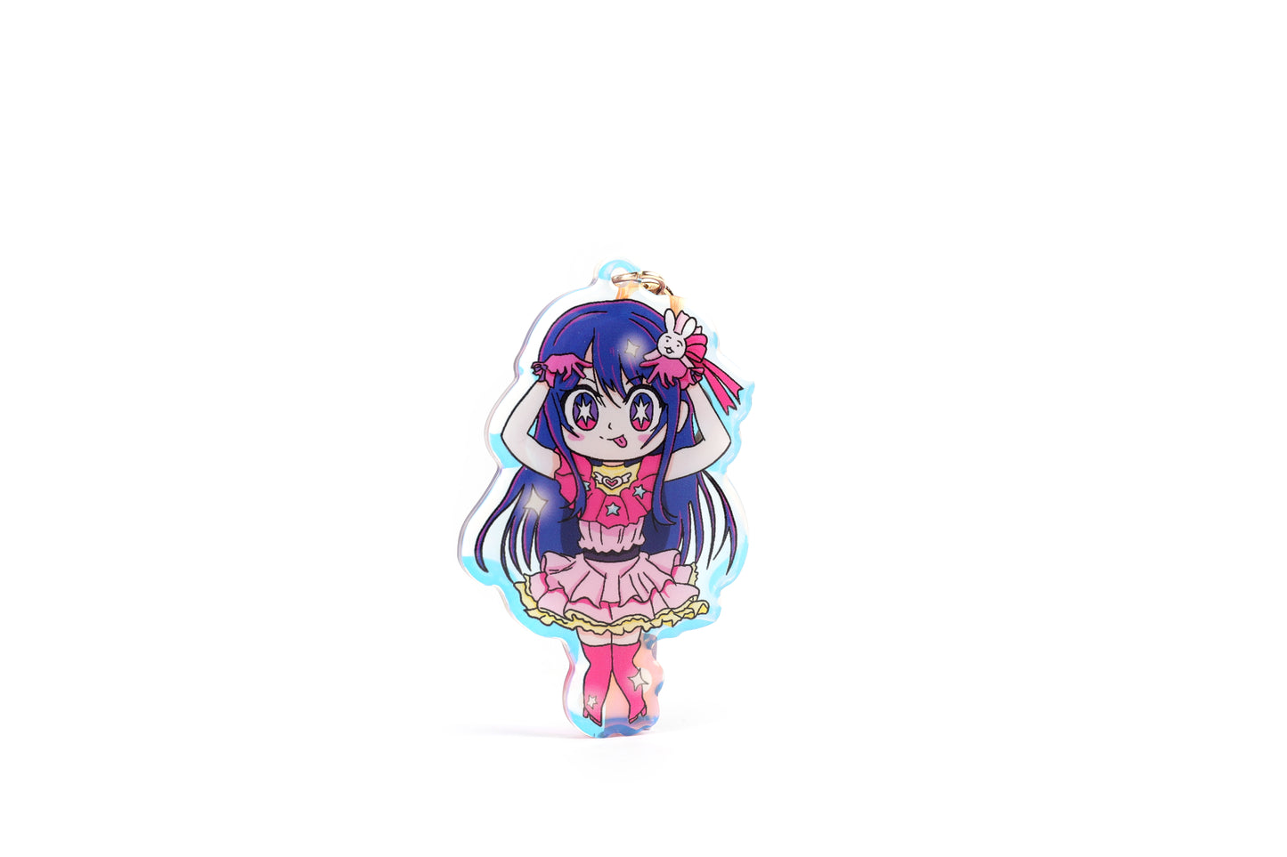 Hoshino Ai Oshi no ko Keychain Epoxy acrylic keychains / Rainbow finish
