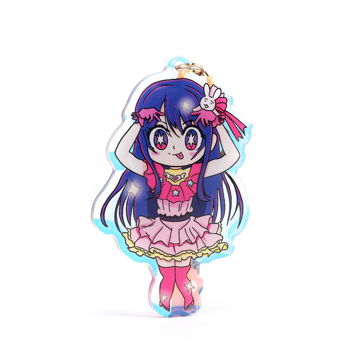 Hoshino Ai Oshi no ko Keychain Epoxy acrylic keychains / Rainbow finish