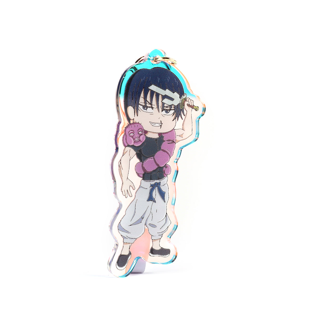 Toji- Jujutsu Kaisen- Keychain Epoxy acrylic keychains / Rainbow finish