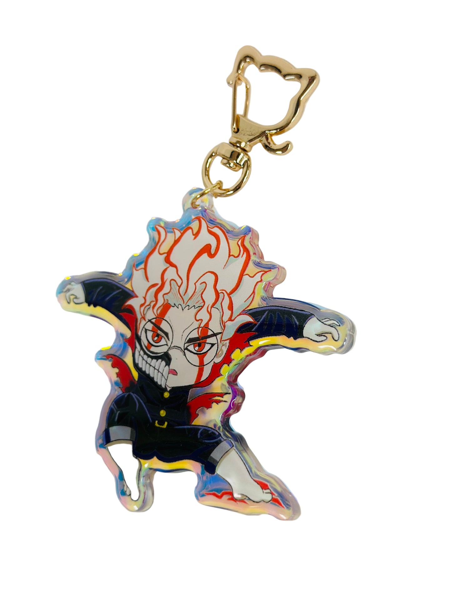 Okarun- Dandadan- Keychain Epoxy acrylic keychains / Rainbow finish