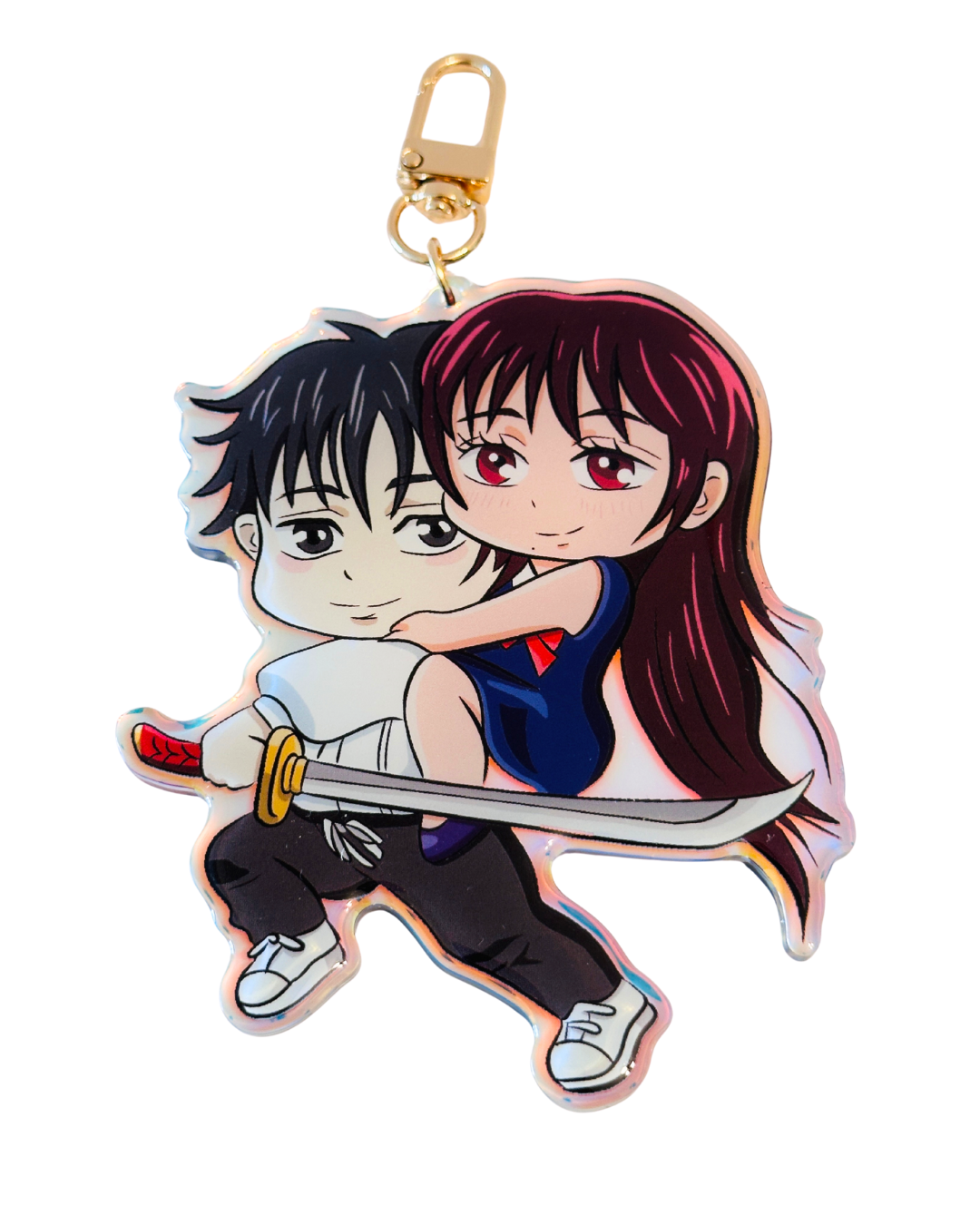 Yuta X Rika- Jujutsu Kaisen- Epoxy Holographic Acrylic Keychain
