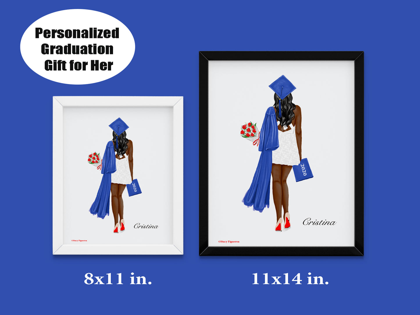 Student Graduate Class of 2020 Black Hair
