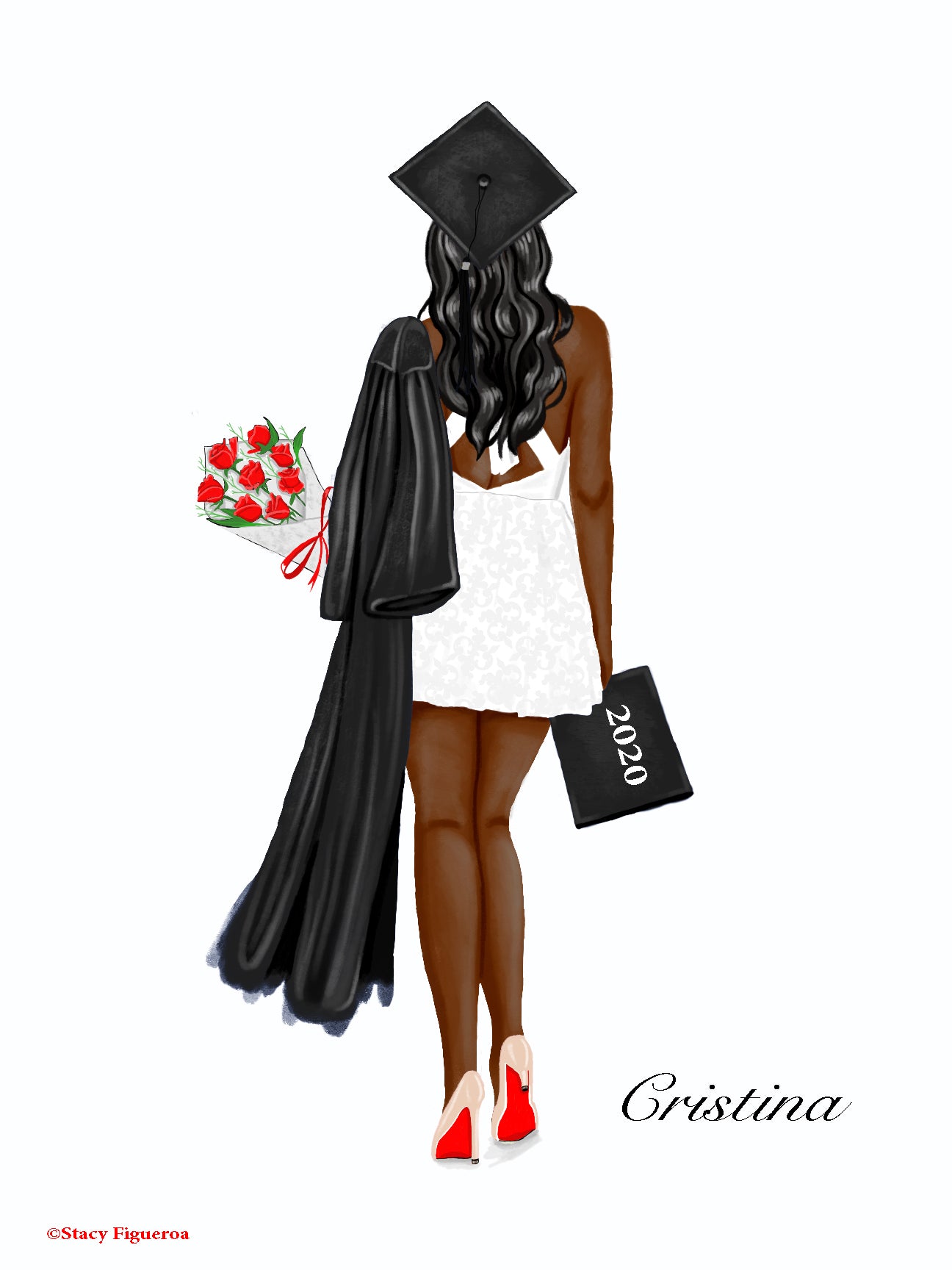 Student Graduate Class of 2020 Black Hair