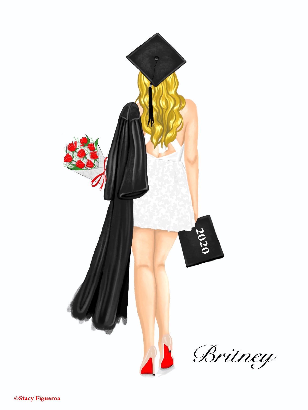 Student Graduate Class of 2020 Blonde Hair