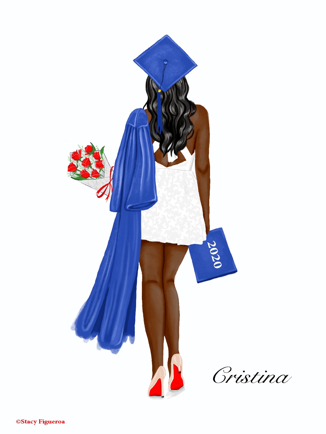Student Graduate Class of 2020 Black Hair