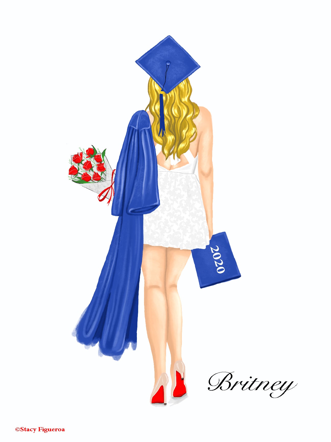 Student Graduate Class of 2020 Blonde Hair