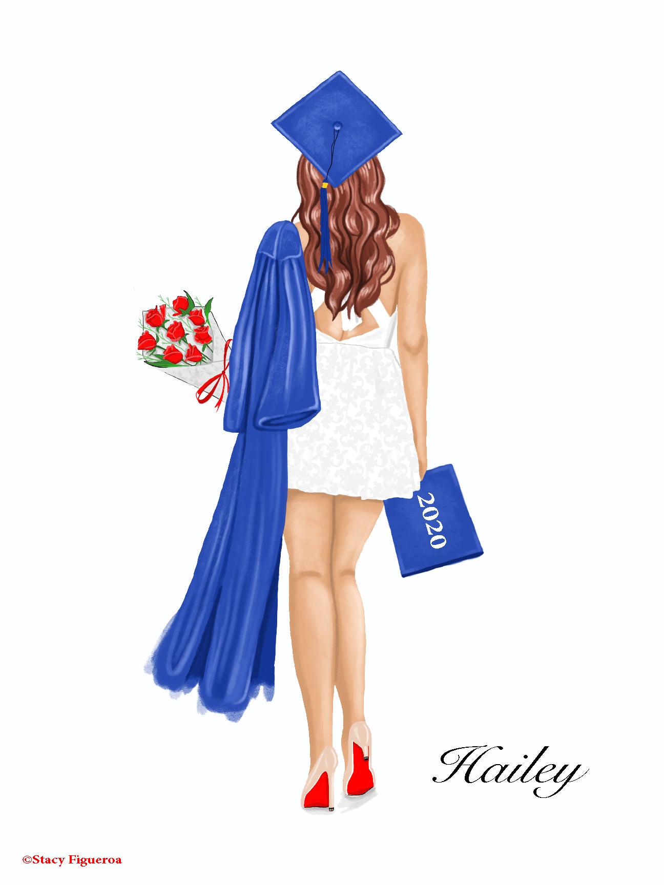 Student Graduate Class of 2020 Brunette Hair