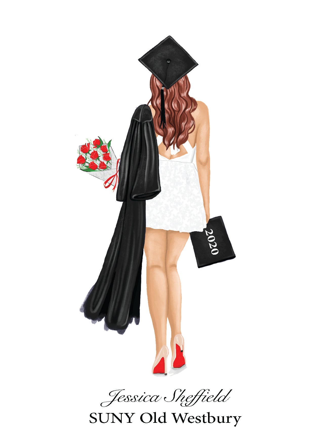 Student Graduate Class of 2020 Brunette Hair