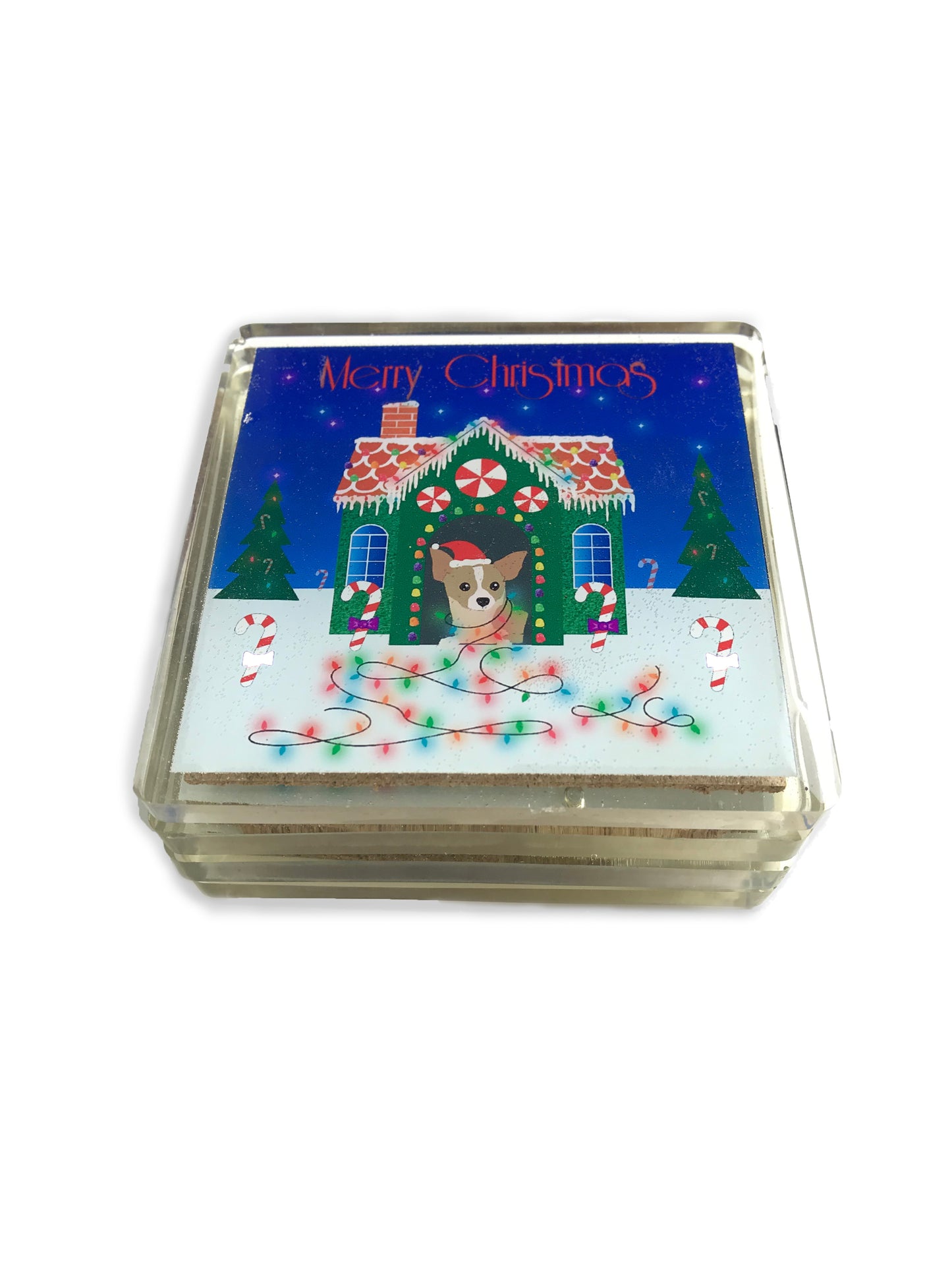 Merry Christmas Chihuahua Coasters
