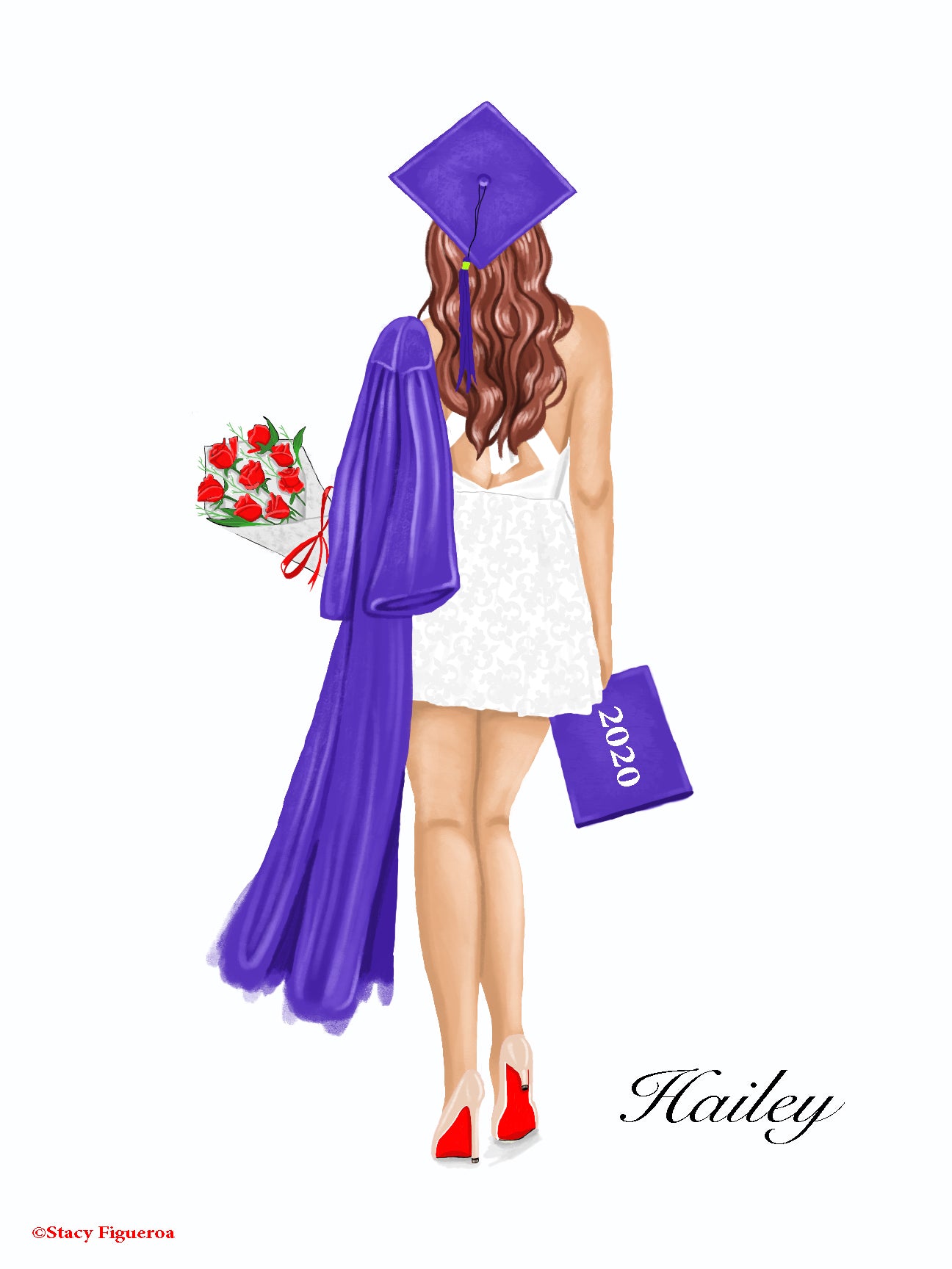 Student Graduate Class of 2020 Brunette Hair