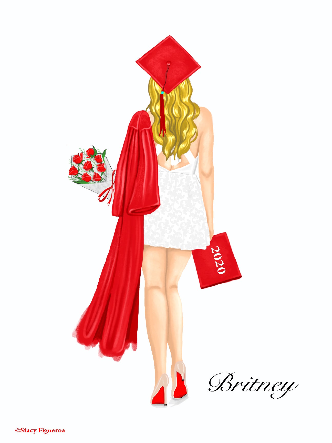 Student Graduate Class of 2020 Blonde Hair