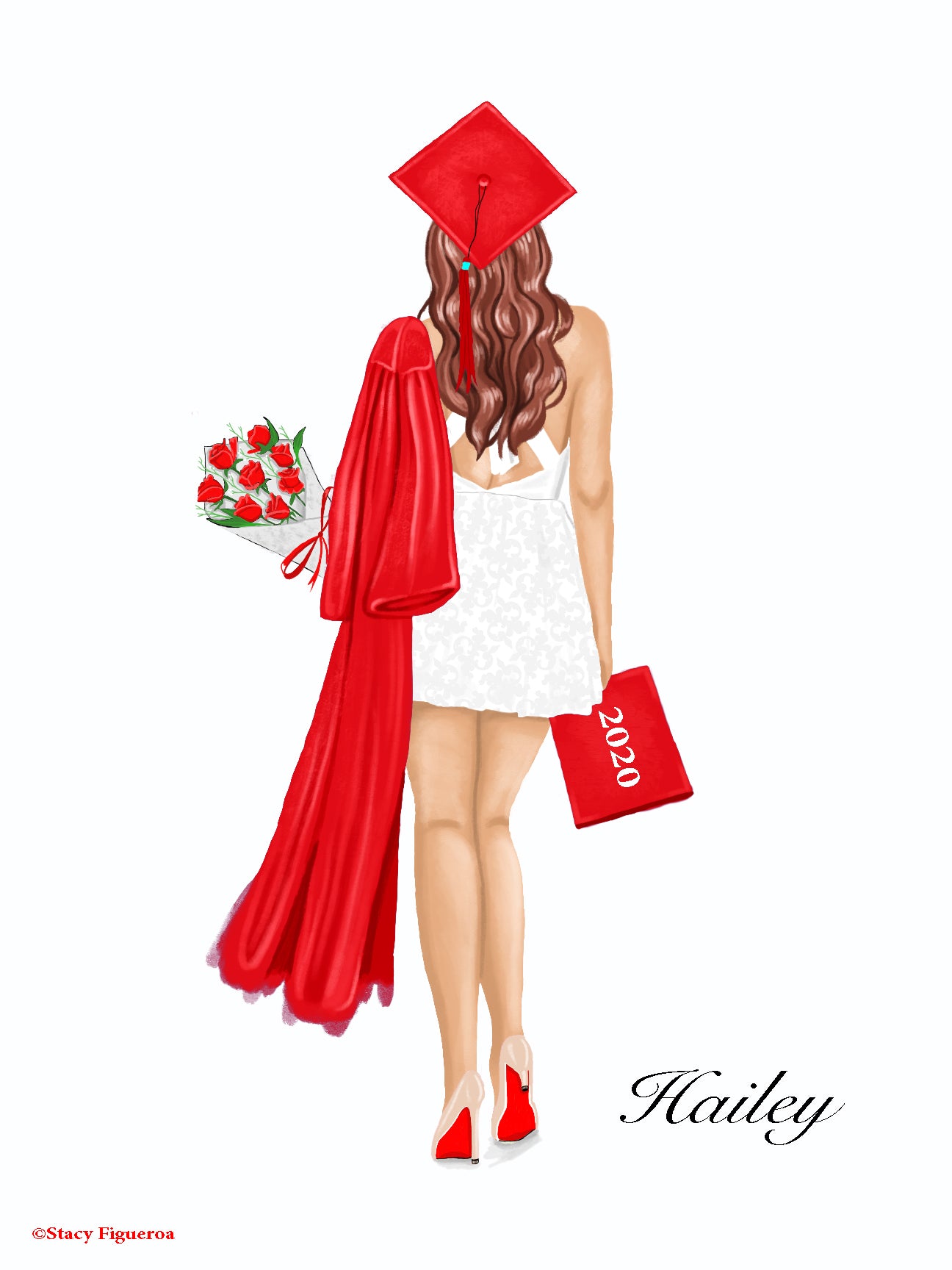 Student Graduate Class of 2020 Brunette Hair