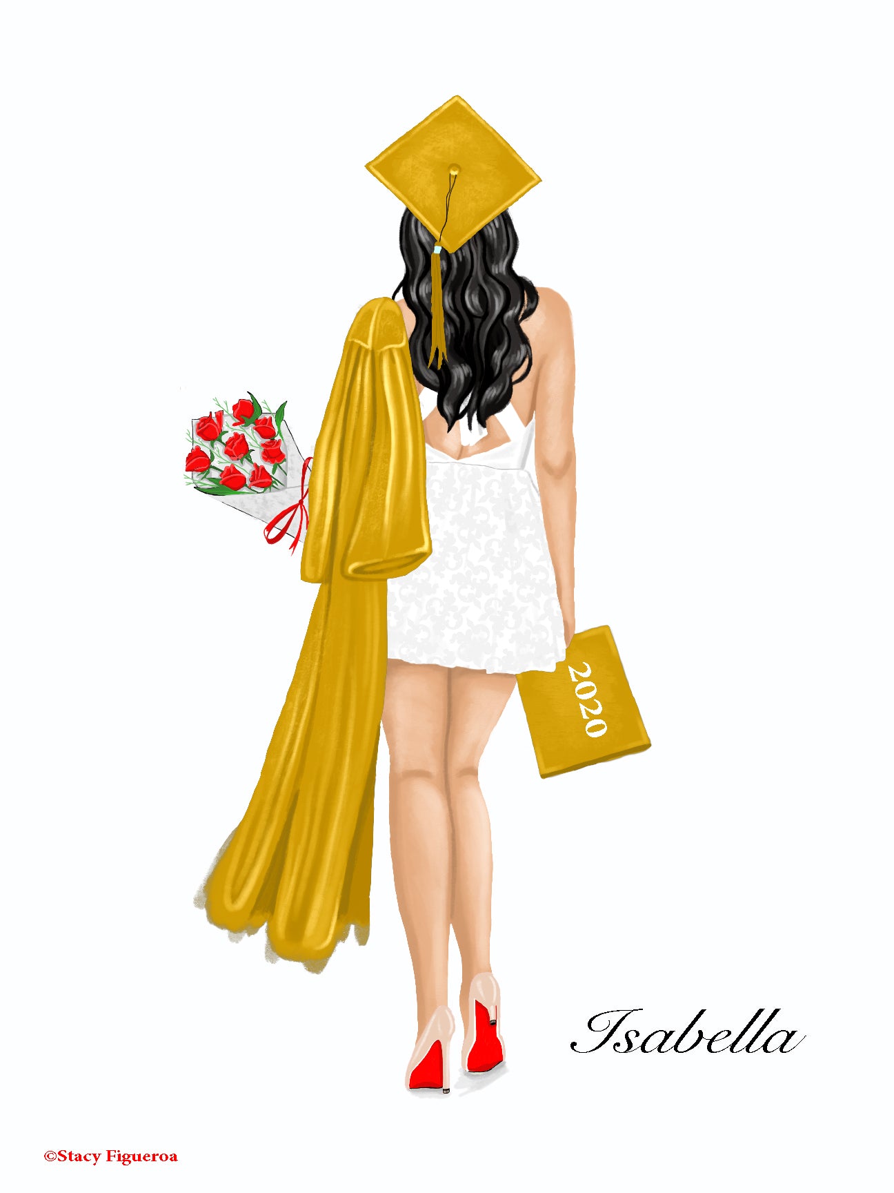 Student Graduate Class of 2020 Dark Brown Hair