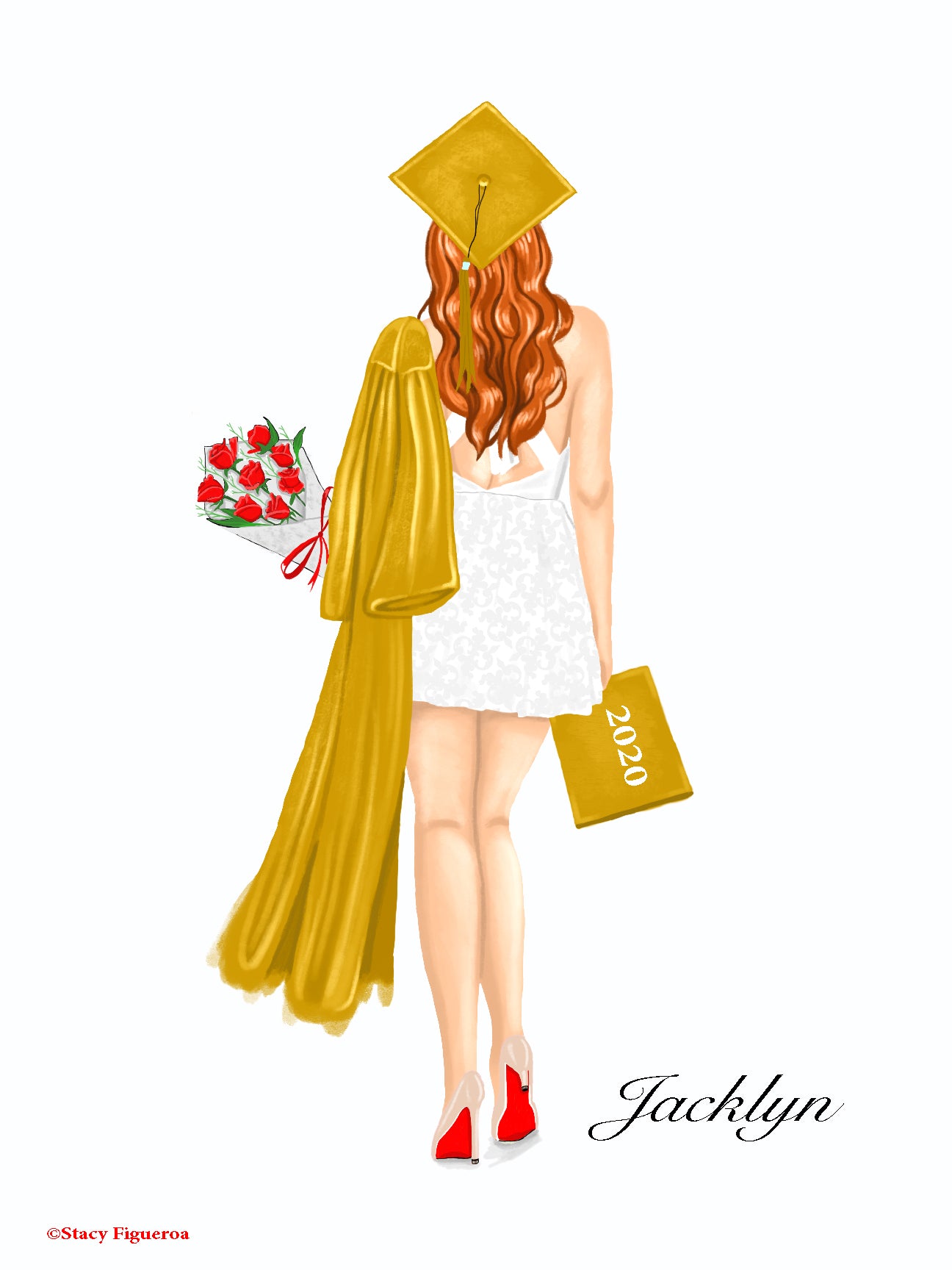 Student Graduate Class of 2020 Red Hair