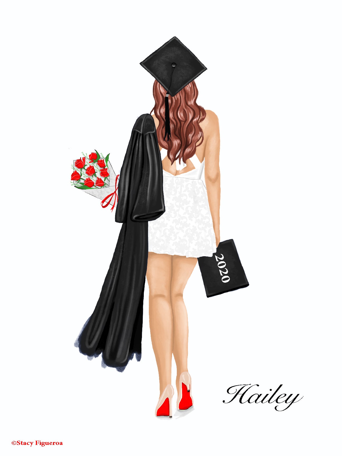 Student Graduate Class of 2020 Brunette Hair