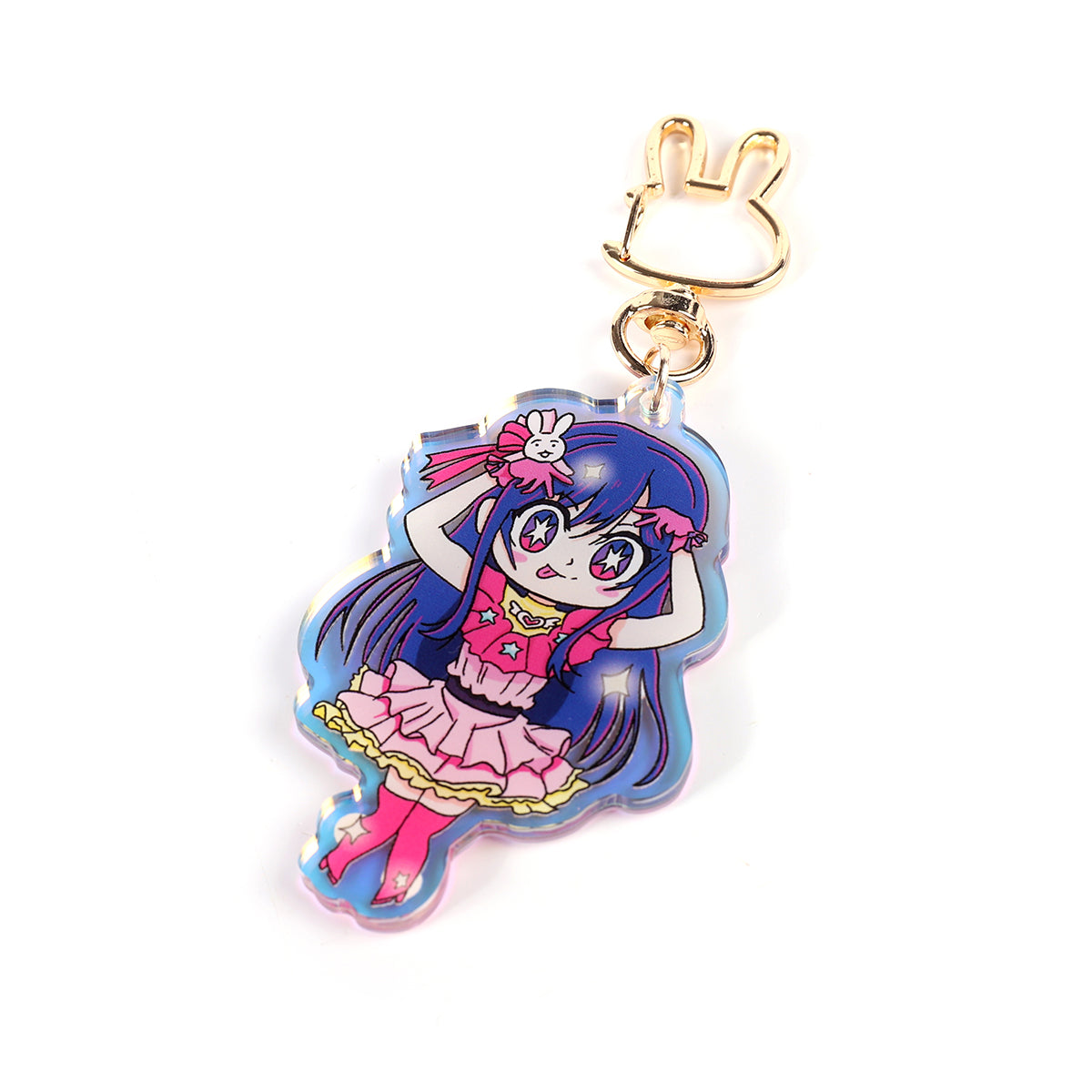Hoshino Ai Oshi no ko Keychain Epoxy acrylic keychains / Rainbow finish