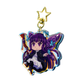 Purple Mage Butterflies Epoxy Rainbow Acrylic Keychain