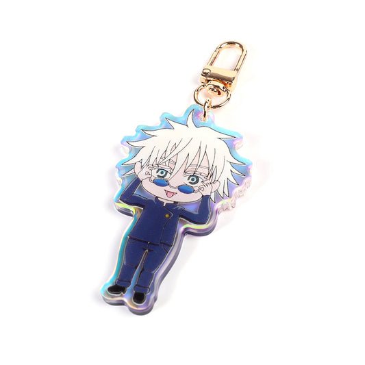 Gojo Saturo- Jujutsu Kaisen- Keychain Epoxy acrylic keychains / Rainbow finish