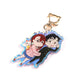 Okarun Momo Ayase- Dandandan- Keychain Epoxy acrylic keychains / Rainbow finish