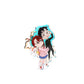 Okarun Momo Ayase- Dandandan- Keychain Epoxy acrylic keychains / Rainbow finish