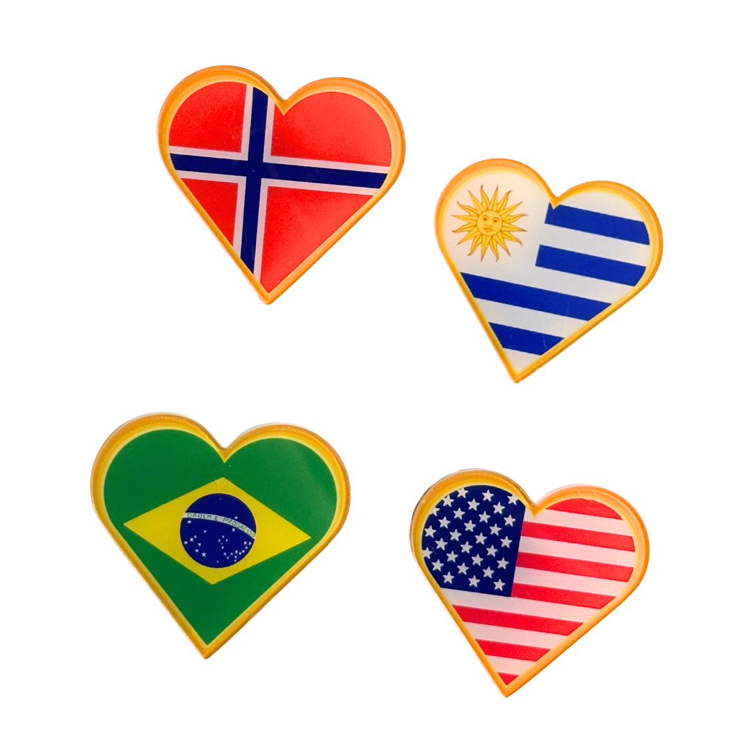 I Love My Country Pins