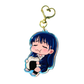 Blue Foodie Girl Onigiri Epoxy Rainbow Acrylic Keychain