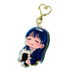 Blue Foodie Girl Onigiri Epoxy Rainbow Acrylic Keychain