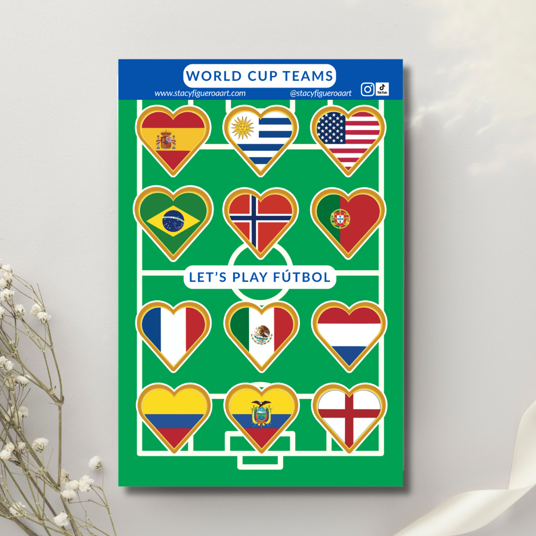 2026 Soccer Teams Sticker Sheets
