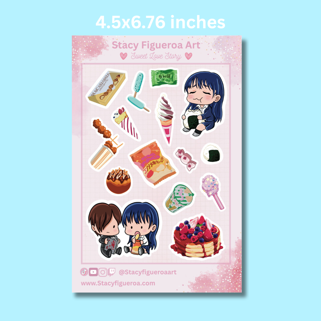 Sweet Love Story Sticker Sheet