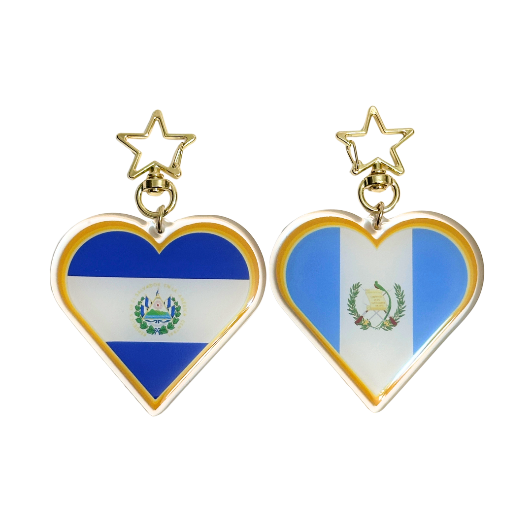 Central America Flags Keychains