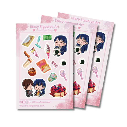 Sweet Love Story Sticker Sheet