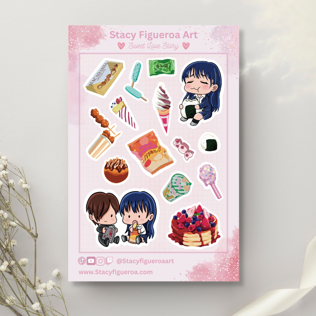 Sweet Love Story Sticker Sheet
