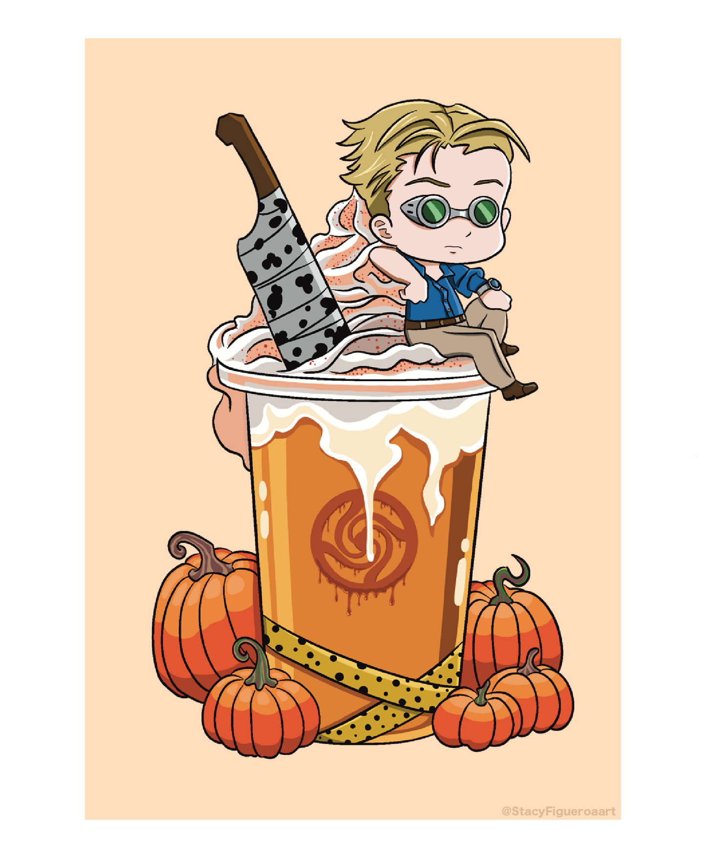 Nanami Pumpkin Spice Drink Art Print