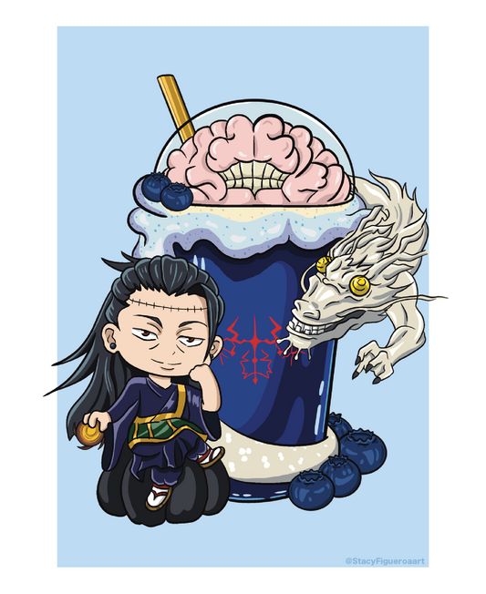 Suguru Geto Blueberry Drink Art Print