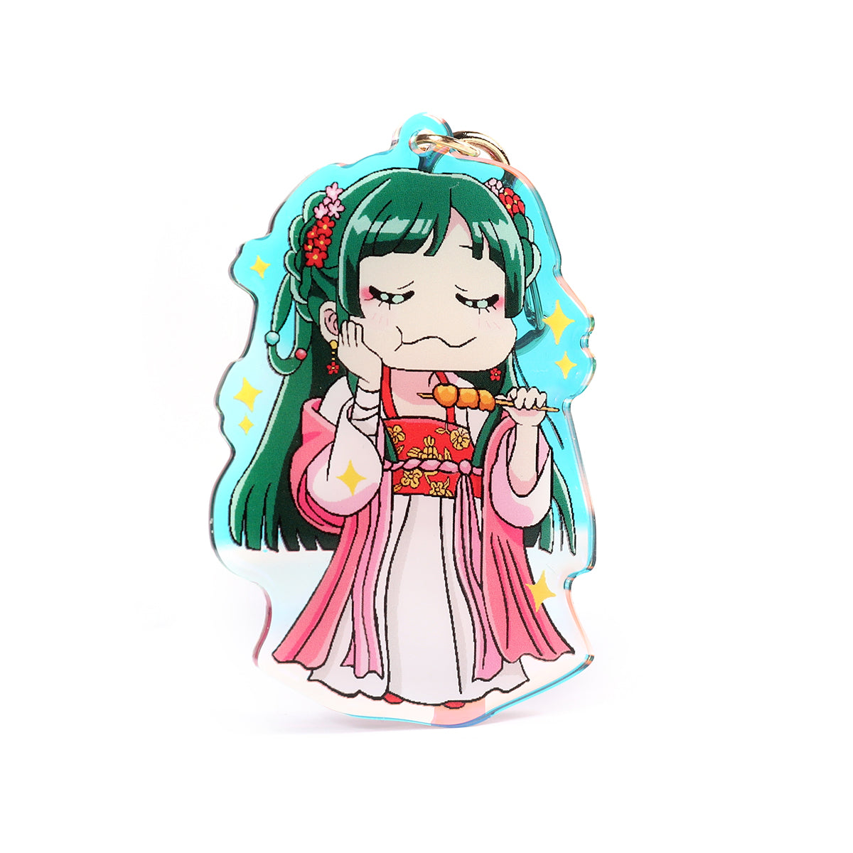 MaoMao Meat Skewer- The Apothecary Diaries- Keychain Epoxy acrylic keychains / Rainbow finish