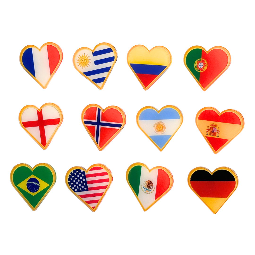 I Love My Country Pins