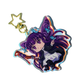 Purple Mage Butterflies Epoxy Rainbow Acrylic Keychain