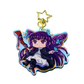 Purple Mage Butterflies Epoxy Rainbow Acrylic Keychain