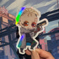 Blonde Cyberpunk Man 4 in Sticker