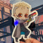 Blonde Cyberpunk Man 4 in Sticker
