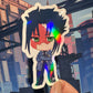 D Blue Cyberpunk 4 inch Sticker