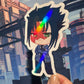 D Blue Cyberpunk 4 inch Sticker