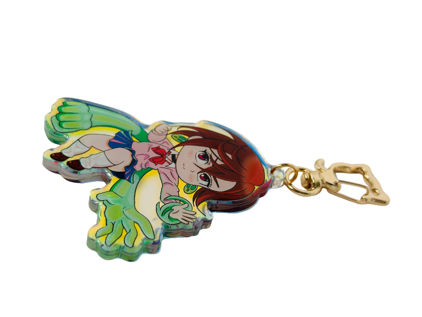 Momo Ayase- Dandadan- Keychain Epoxy acrylic keychains / Rainbow finish