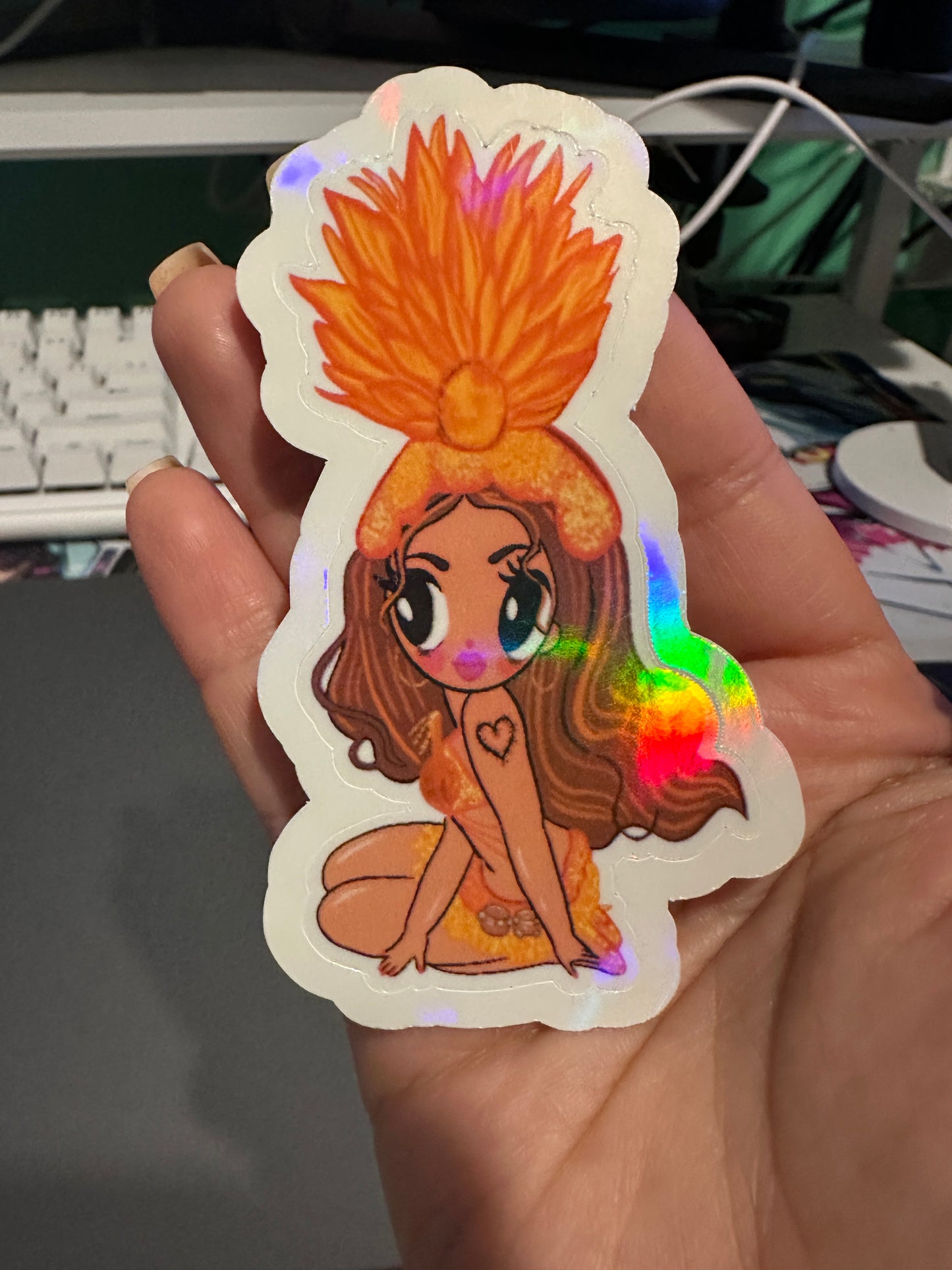 Orange Karol Showgirl Sticker