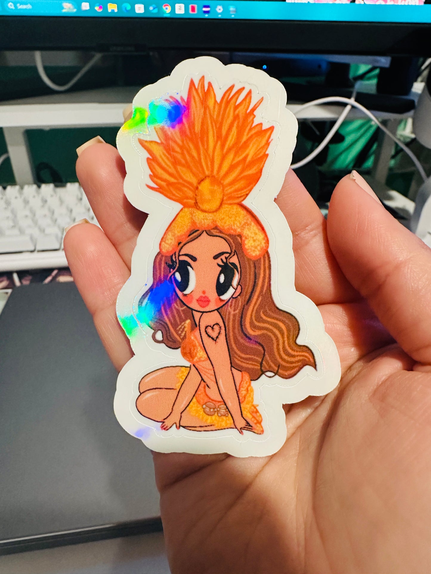 Orange Karol Showgirl Sticker