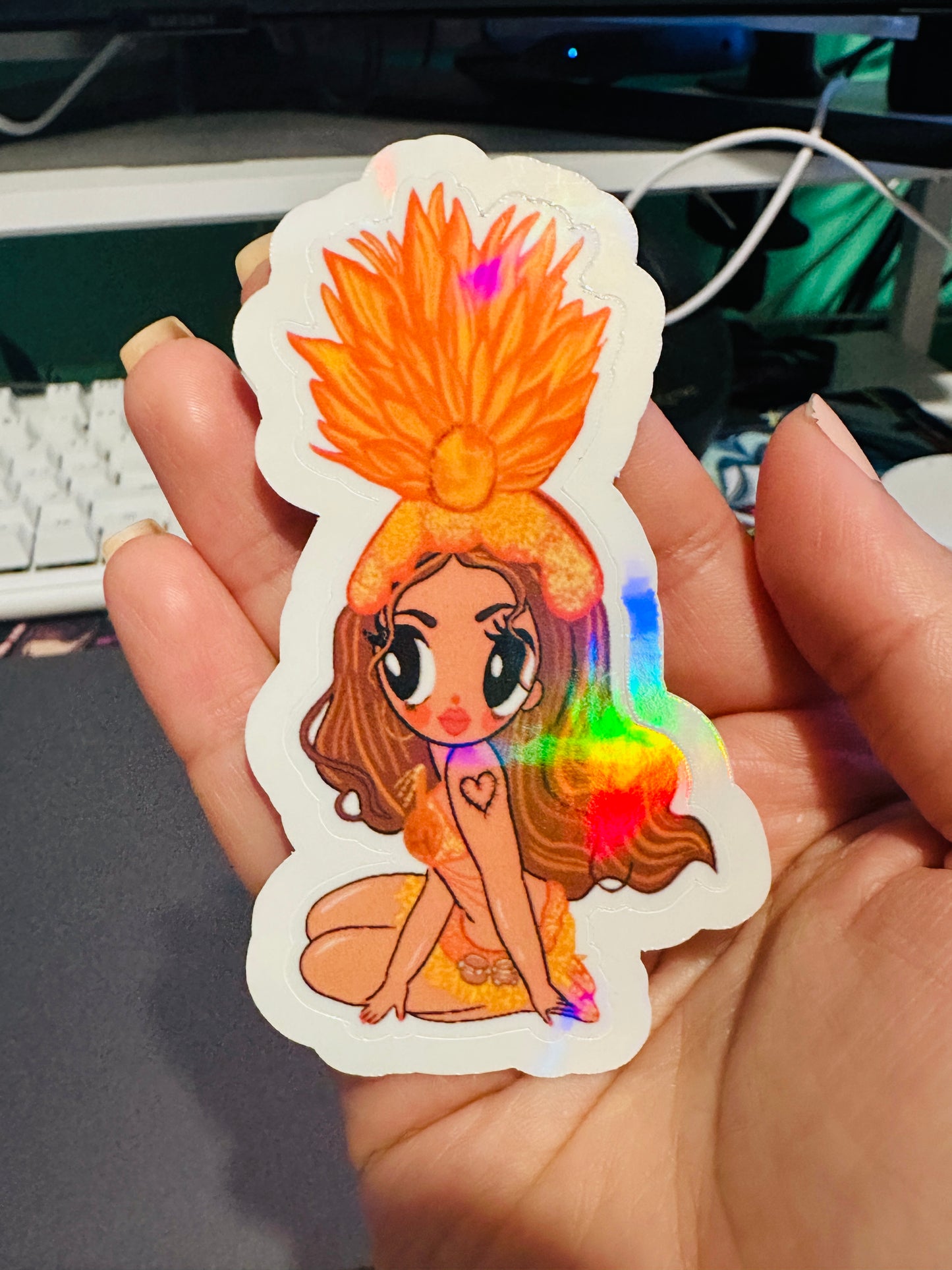 Orange Karol Showgirl Sticker
