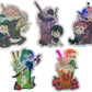 Jujutsu Kaisen Holiday Drink Holographic Waterproof Stickers