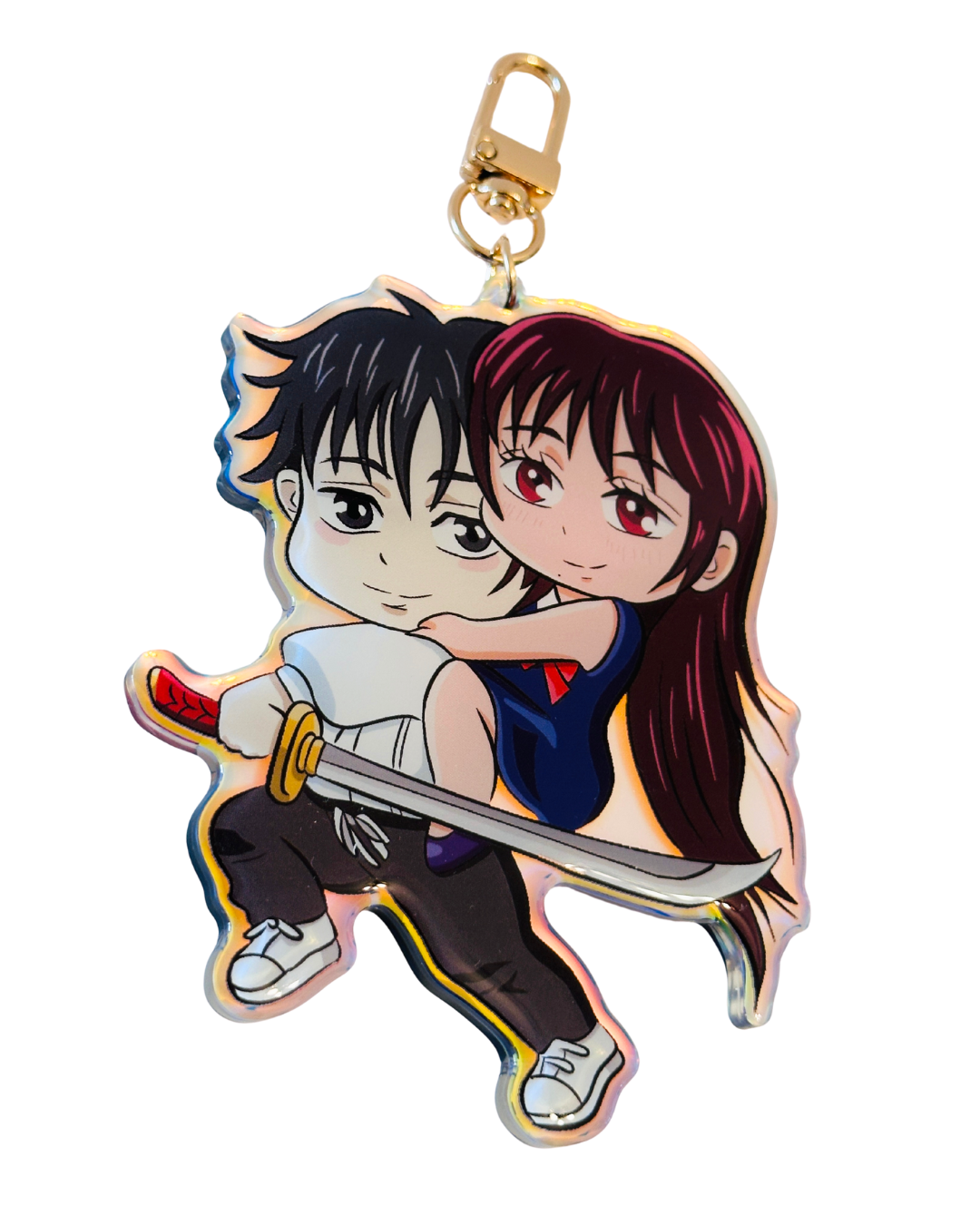 Yuta X Rika- Jujutsu Kaisen- Epoxy Holographic Acrylic Keychain